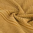 Ręcznik do rąk 30x50 cm bawełniany kolor miodowy zdobiony subtelnymi paseczkami 500 g/m2 DAVOS