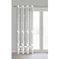 Firana kremowa z siateczki zdobiona subtelnym haftem 140x250 cm przelotka - SALI