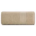 Ręcznik do rąk 30x50 cm bawełniany kolor beżowy z żakardową bordiurą 500 g/m2 KAYA