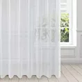 Firana biała z gładkiej przezroczystej mikrosiateczki z mocnym połyskiem 350x 250 cm przelotka ALEXA Design 91