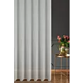 Tkanina firanowa matowy batyst o naturalnym splocie zakończona obciążnikiem  z kolekcji Eva Minge