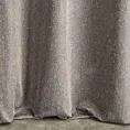 Zasłona szyta na flexach SAFIRA brązowa z moherowej połyskującej tkaniny