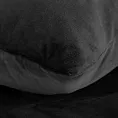Pościel 220x200 cm gładka z polaru kolor czarny FLANO