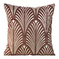 Poszewka na poduszkę 45x45 cm welwetowa brązowa z srebrnym nadrukiem BLINK 27
