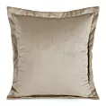 Poszewka na poduszkę 45x45 cm welwetowa beżowa z ozdobnymi brzegami RIA Diva Line