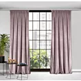 Zasłona welwetowa pudrowy róż 140 x 270 cm taśma - ROSA - Design 91