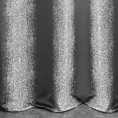 Zasłona szyta na taśmie 5 cm SORENTO grafitowo srebrna z tkaniny w szerokie połyskliwe pasy