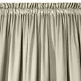 Zasłona welwetowa beżowa 140x270 cm taśma - ROSA - Design 91