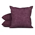 Poszewka szyta fioletowa z tkaniny zaciemniającej typu dimout o naturalnym splocie, z efektem melanżu