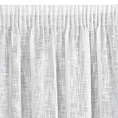Zasłona biała o płóciennym splocie w stylu eko 140x270 cm taśma - LIREN