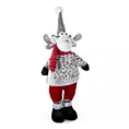 Figurka świąteczna RENIFER w zimowym stroju z miękkich tkanin
