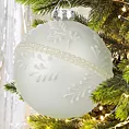Bombka choinkowa ręcznie zdobiona z aplikacją z perełek