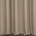 Zasłona szyta na taśmie 5 cm ciemnobeżowa z miękkiej tkaniny o naturalnym splocie w stylu ekologicznym