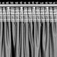 Zasłona welwetowa popielata z przecieranym wzorem 140x270 cm taśma - MIRELA