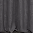 Zasłona szyta na taśmie 5 cm grafitowa o naturalnym, luźnym splocie w stylu eko