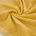 Ręcznik kąpielowy 70x140 cm bawełniany kolor musztardowy z bordiurą w paseczki 500 g/m2 BARI