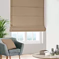 Roleta rzymska ciemnobeżowa z miękkiej tkaniny welwetowej