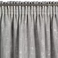 Zasłona srebrna z dodatkiem lnu 140x270 cm taśma - INES