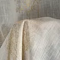 Zasłona naturalna o naturalnym splocie zdobiona wypukłym wzorem drzew 140x250 cm złote przelotki - SALINA
