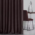 Zasłona szyta na taśmie 5 cm ciemnobordowa z miękkiej tkaniny z efektem melanżu