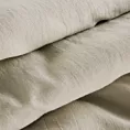 Pościel 160x200 cm lniana z dodatkiem bawełny kolor kremowy w stylu eko