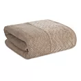 Ręcznik do rąk 30x50 cm bawełniany kolor beżowy o ryżowej strukturze z welwetową bordiurą 500 g/m2 LOREN
