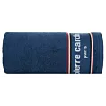 Ręcznik kąpielowy 50x90 cm bawełniany kolor granatowy  z żakardową bordiurą i haftowanym logiem marki Pierre Cardin 450 g/m2 KARLA