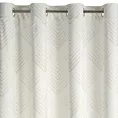 Zasłona biała ze złotym wzorem geometrycznym z welwetu 140x250 cm przelotka - BLANCA 2 - Limited Collection