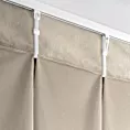 Zasłona beżowa z welwetowej tkaniny 80x270 cm (wymiar podany na gotowo) system flex - MELANIE