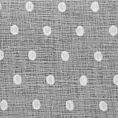 Zasłona biała w groszki z etaminy 140x250 cm przelotka - HANIA