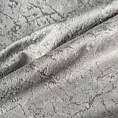 Zasłona szyta na taśmie 5 cm popielata miękka tkanina welwetowa, ze złotym marmurowym nadrukiem