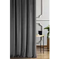 Zasłona szyta na flexach ENYA grafitowa z miękkiej półmatowej tkaniny welwetowej