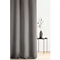 Zasłona szyta na taśmie 5 cm popielata z gładkiej tkaniny zaciemniającej typu dimout