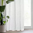 Zasłona biała zdobiona futerkiem 140x250 cm przelotka - MARION