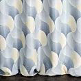 Zasłona szaro, żółta dimout z geometrycznym wzorem 140x250 cm przelotka - ASETA