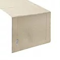 Bieżnik na stół złoty 40x140 cm o strukturze płótna STELLA 1 z dodatkiem srebrnej nici