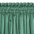 Zasłona ciemnozielona z welwetu zdobiona falbanami 140x250 taśma CHARLOTTE 2