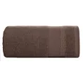 Ręcznik kąpielowy 50x90 cm bawełniany kolor ciemnobrązowy w pasy przetykany błyszczącą nicią 500 g/m2 APRIL