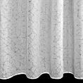 Firana biała z srebrnym nieregularnym wzorem 140x270 cm taśma ROXI