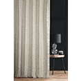 Zasłona szyta na taśmie 5 cm CASSIA kremowo srebrna z ekskluzywnej tkaniny o wypukłym wzorze ornamentowym i delikatnym połysku Italissima Eva Minge