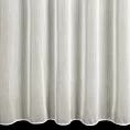 Firana szyta na przelotkach kremowa z półprzeźroczystej tkaniny z efektem deszczyku, wykończona obciążnikiem