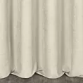 Zasłona szyta na taśmie 5 cm ciemnokremowa z miękkiej w dotyku tkaniny szenilowej