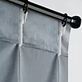 Zasłona srebrna z welwetowej tkaniny 125x270 cm (wymiar podany na gotowo) system flex - MELANIE