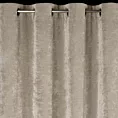 Zasłona beżowa o szenilowej strukturze 140x250 cm przelotka - NESKA