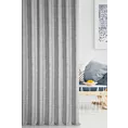 Zasłona szyta na taśmie 5 cm srebrno popielata z tkaniny w stylu eko o naturalnym splocie, z efektem melanżu, wykończona obciążnikiem