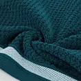 Ręcznik do rąk 30x50 cm bawełniany kolor ciemnoturkusowy w pasy 500 g/m2 MADLEN