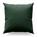 Poszewka szyta ciemnozielona z miękkiej tkaniny o welurowej strukturze