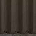 Zasłona szyta na taśmie 5 cm brązowa z miękkiej tkaniny o welurowej strukturze