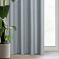 Zasłona szara z błyszczącą nicią z tkaniny zaciemniającej 140x250 cm przelotka - SELINA