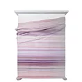 Koc bawełniany 200x220 cm różowo, wrzosowy ze strukturalnym wzorem 3D w pasy AMBER Design 91